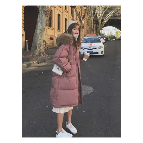 Women's long padded winter coat