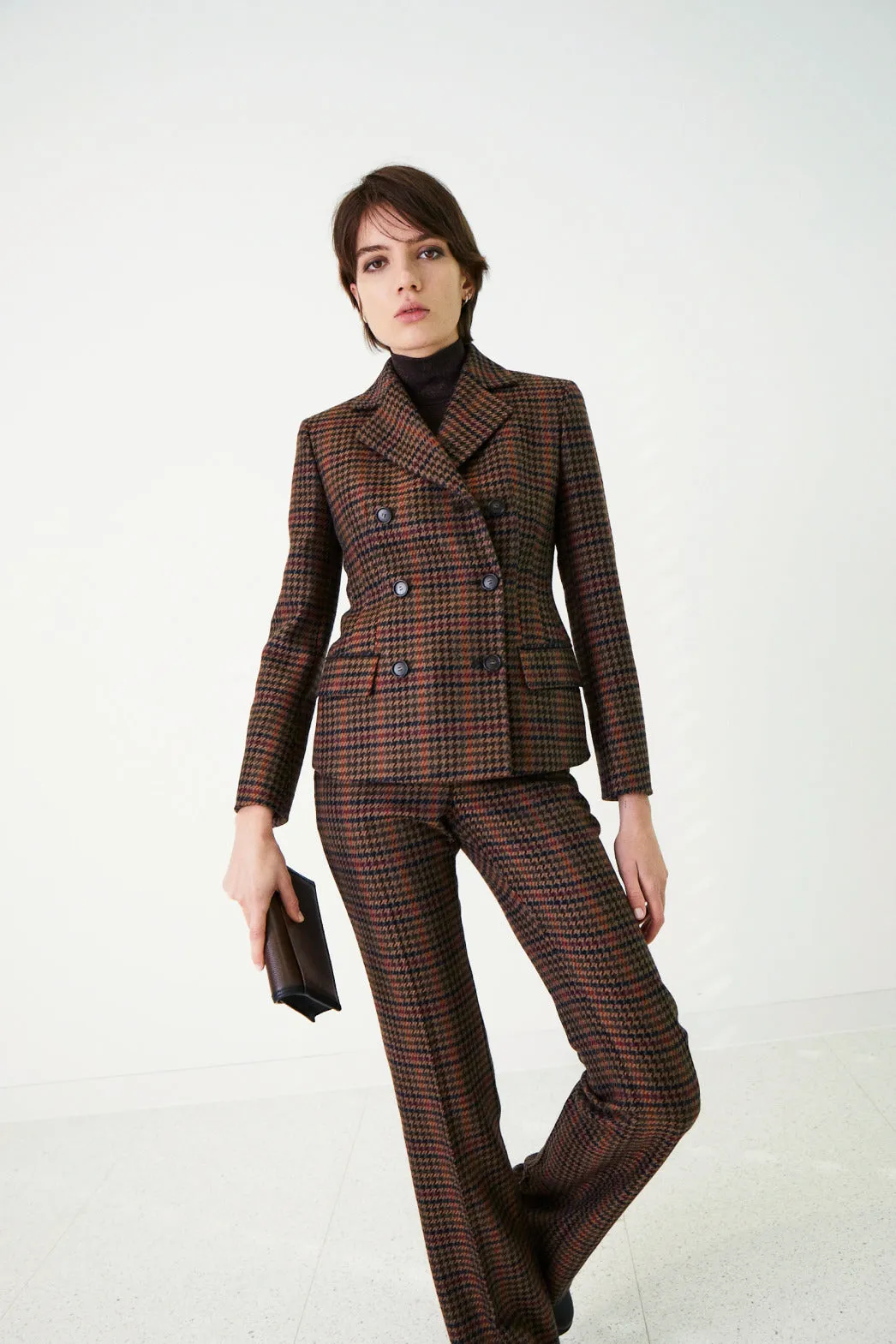 Wool Plaid Reversible Coat