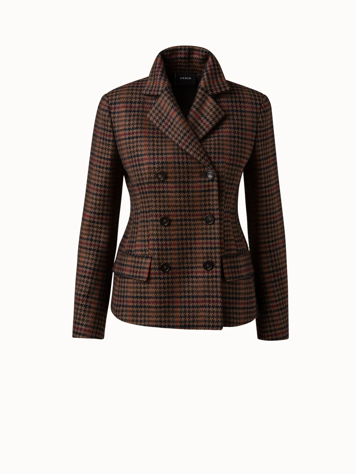 Wool Plaid Reversible Coat