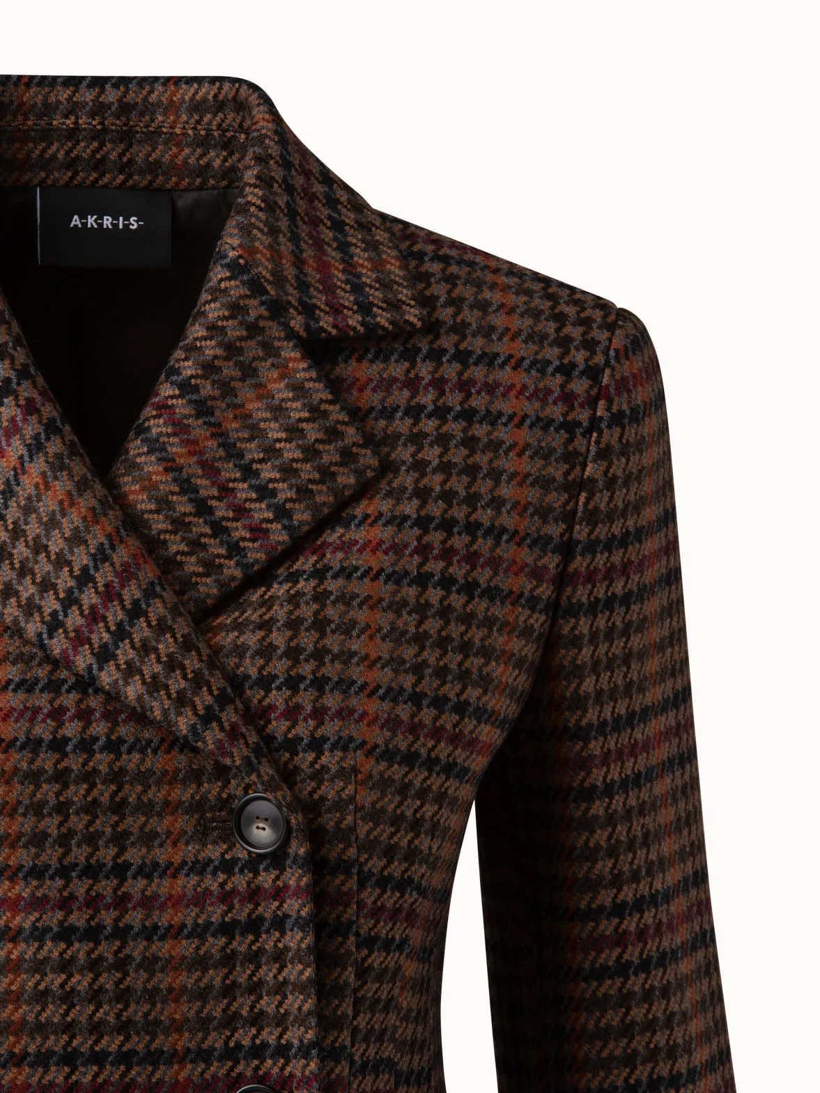 Wool Plaid Reversible Coat