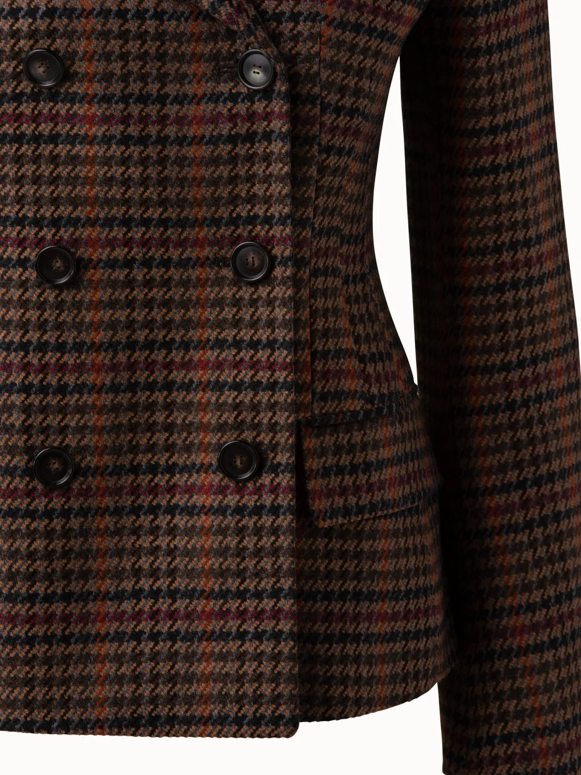 Wool Plaid Reversible Coat