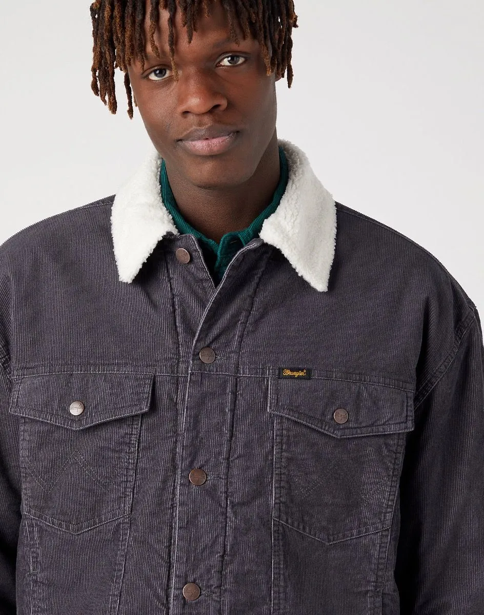 Wrangler Black Sherpa Corduroy Jacket