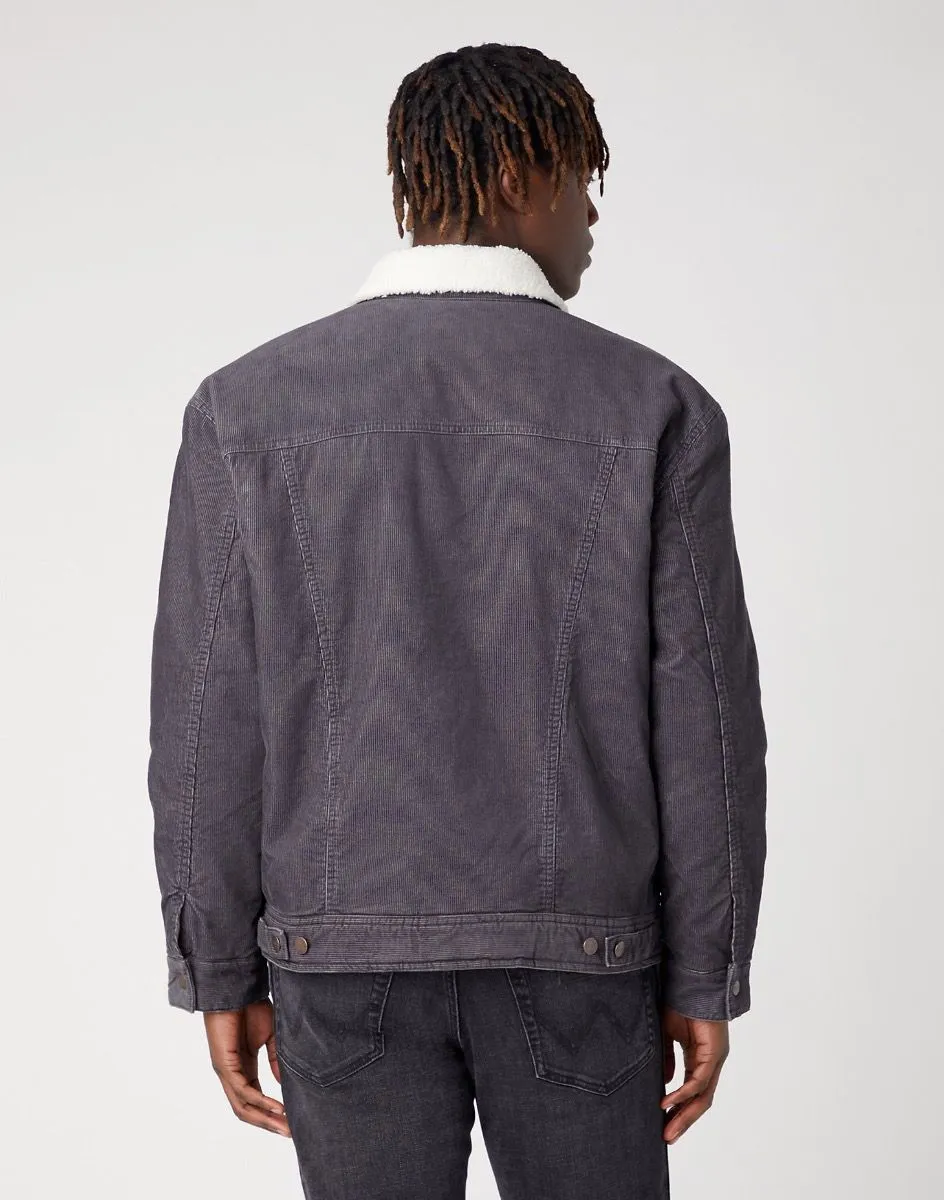 Wrangler Black Sherpa Corduroy Jacket