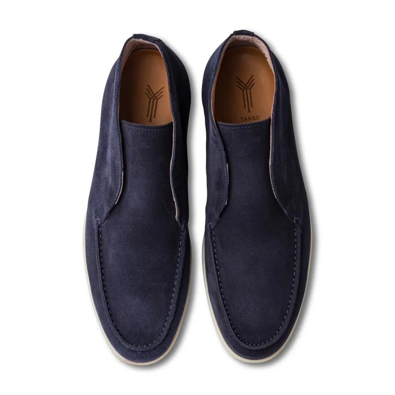 Yanko Traveler Navy Suede Shoes