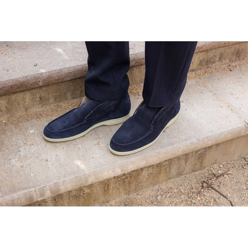 Yanko Traveler Navy Suede Shoes