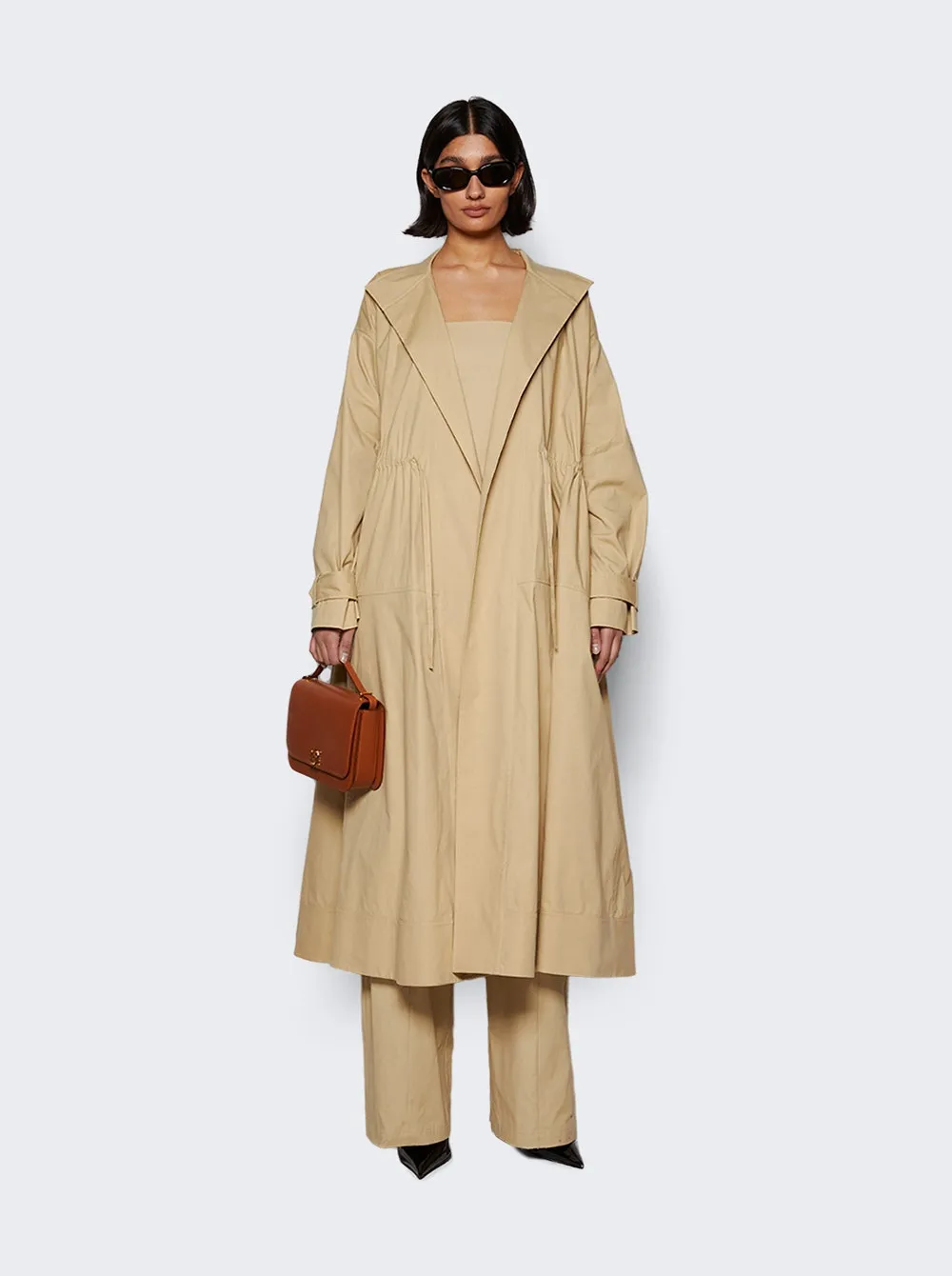 Zeynep Arcay Flare Camel Trench Coat