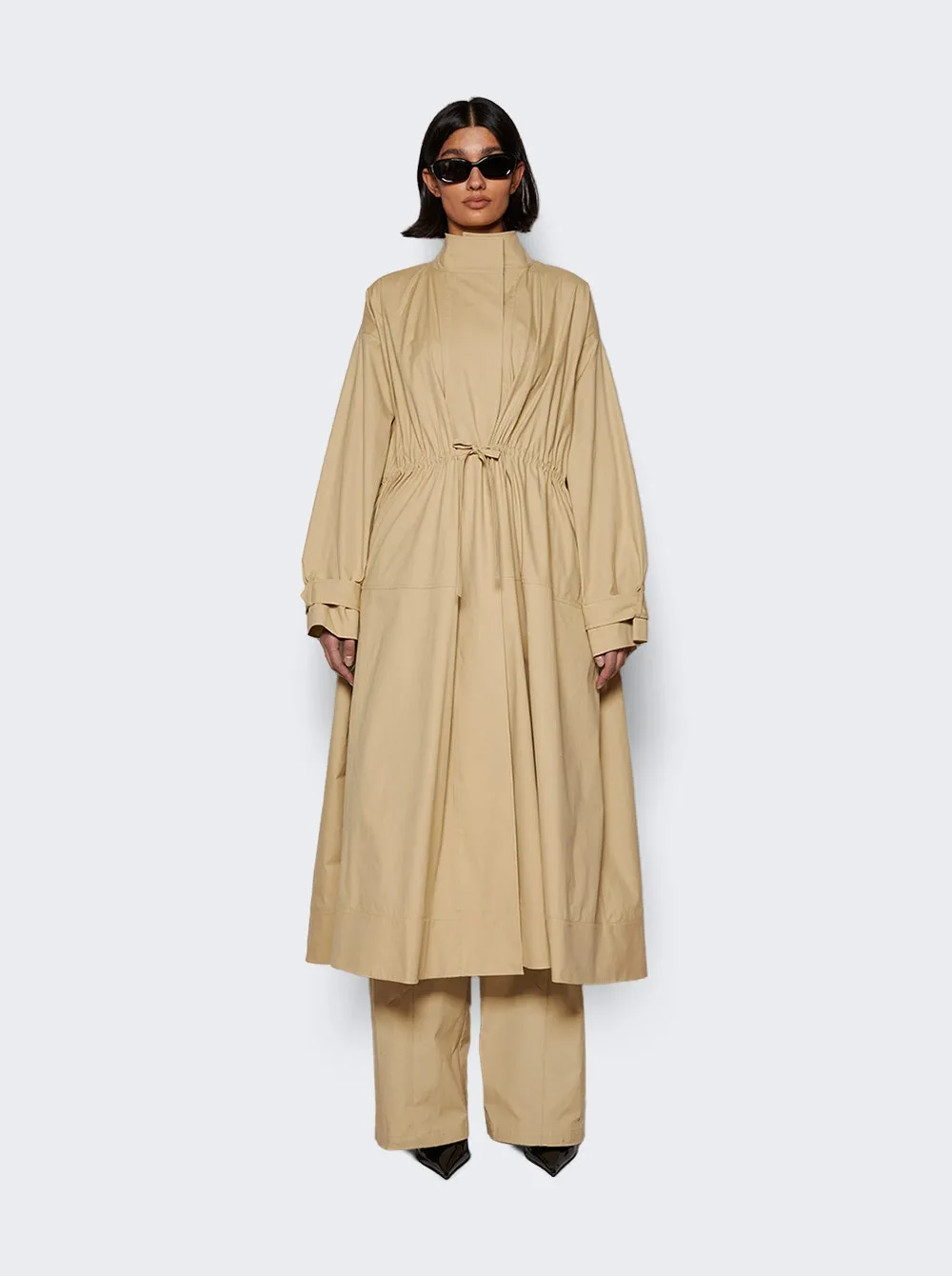 Zeynep Arcay Flare Camel Trench Coat