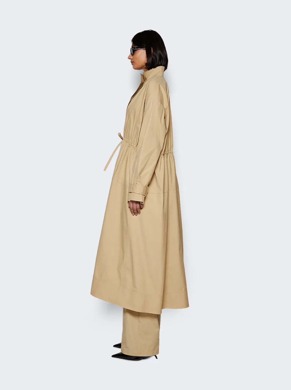 Zeynep Arcay Flare Camel Trench Coat