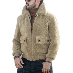 Zip-Up Padded Plush Coat